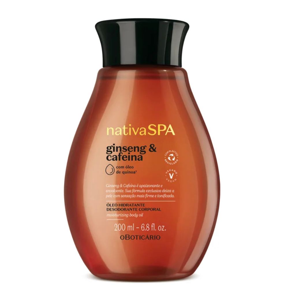 Aceite hidratante efecto seco Ginseng & Cafeína 200 ml