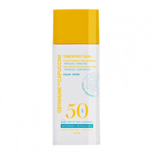 Fluido Protector Antiedad SPF 50 con color